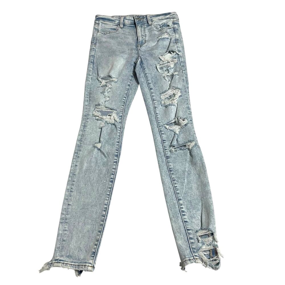 American Eagle AE Womens Jeans 4 Next Level Stretch Super Hi Rise Jegging Denim